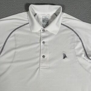 Page & Tuttle Shirt Mens Medium White Indian Head‎ Golf Polo Cool Elite Casual